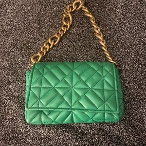 Green Zara purse
